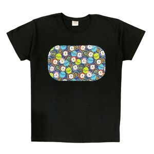 Ladies XL Black Cotton T-Shirt Meow Neon Kitty Applique NEW